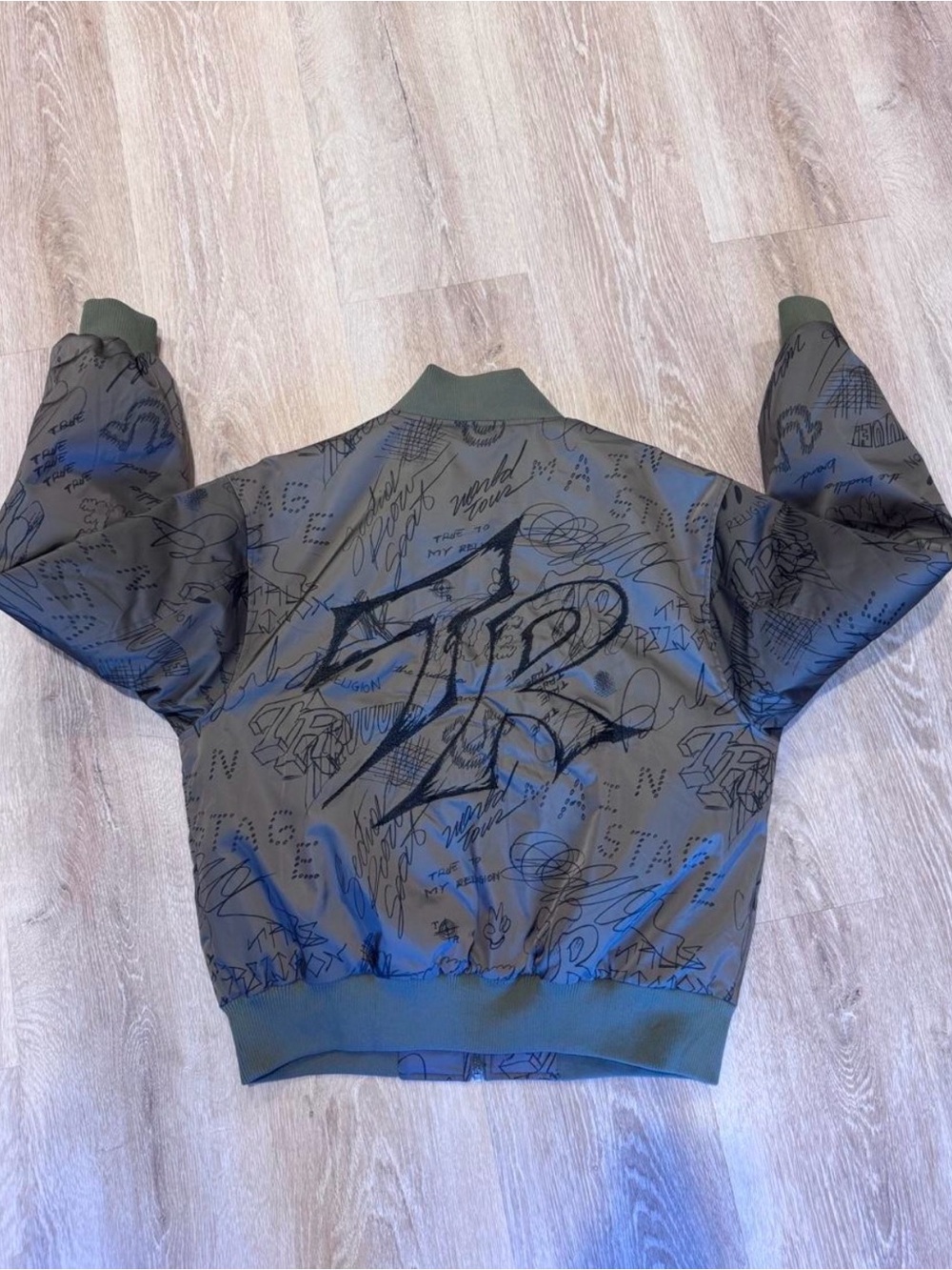 True Religion Bomber Jacket with Graphic. Can’t find this anywhere LIMITED